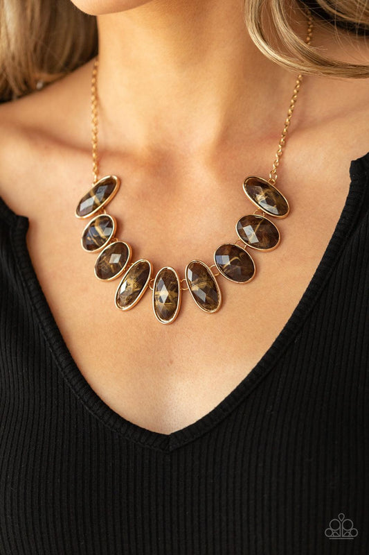Elliptical Episode Brown Necklace - Jewelry by Bretta