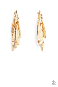 Pursuing The Plumes Gold Earrings - Jewelry by Bretta