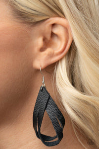 Thats A STRAP - Black Earrings - Jewelry By Bretta