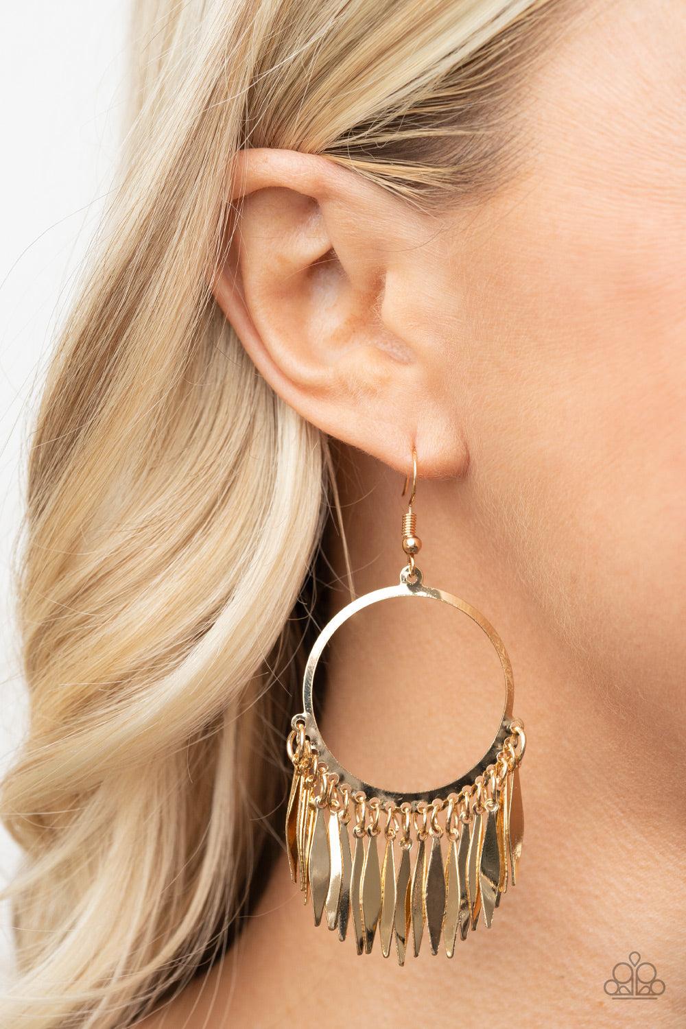 Radiant Chimes Gold Earrings = Jewelry by Bretta