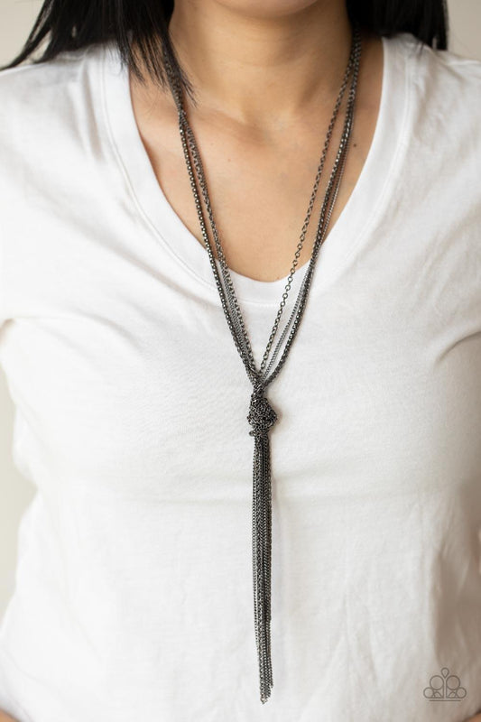 KNOT All There Black Necklace - Jewelry by Bretta