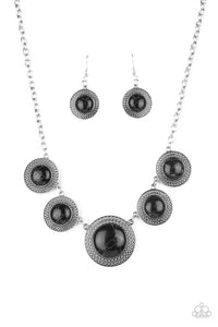 Circle The Wagons Black Necklace - Jewelry by Bretta