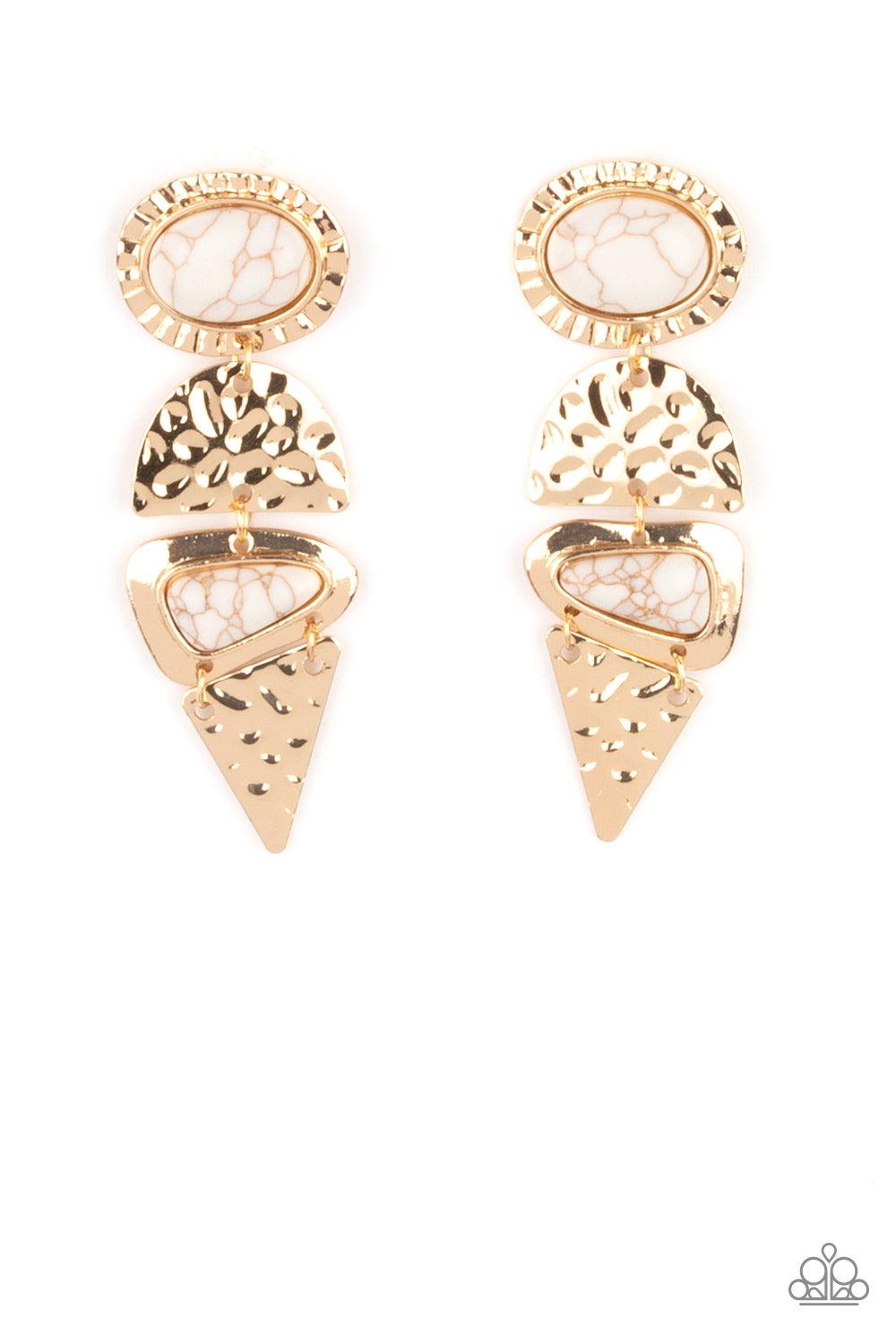 Earthy Extravagance Gold Earrings - Jewelry by Bretta