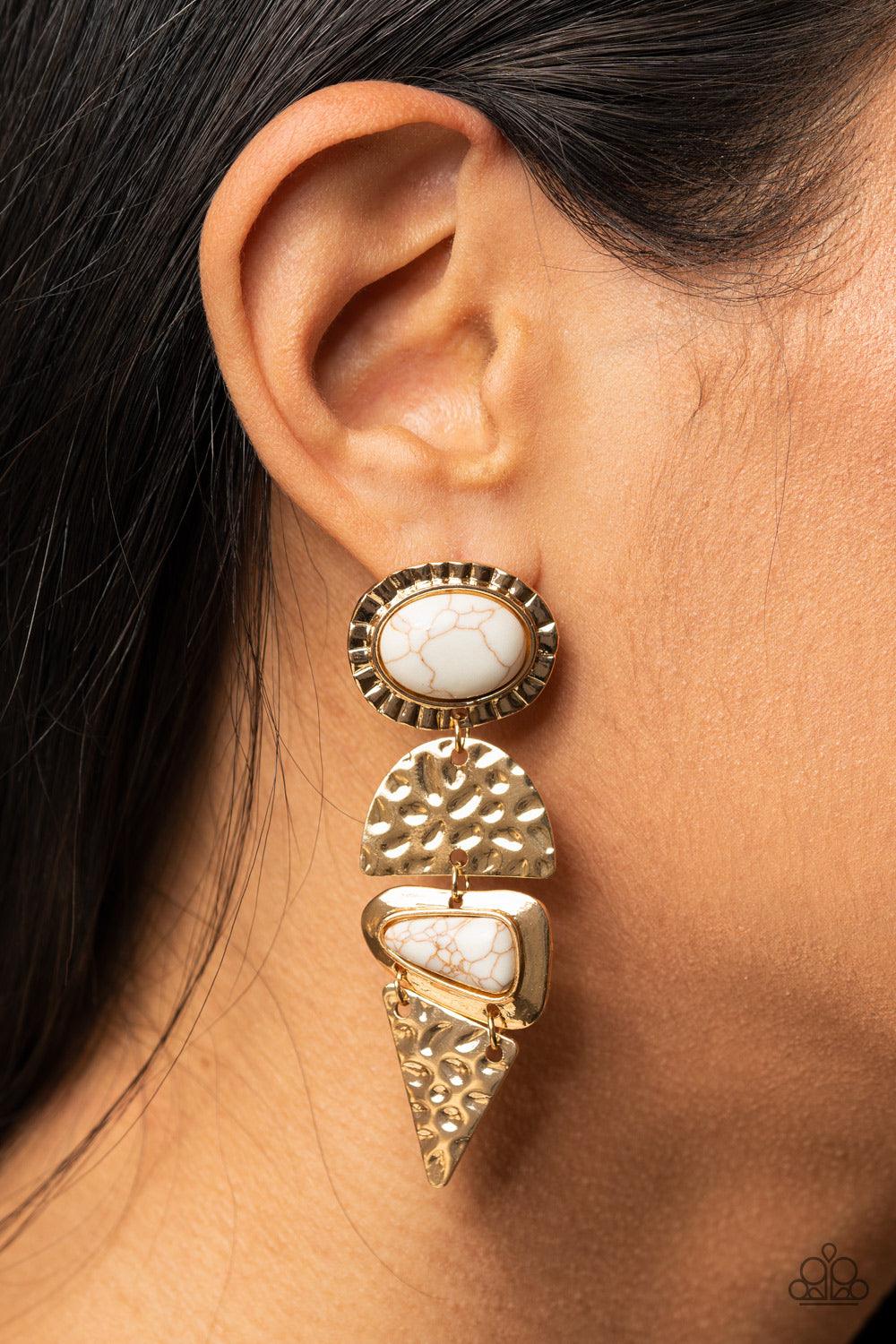 Earthy Extravagance Gold Earrings - Jewelry by Bretta