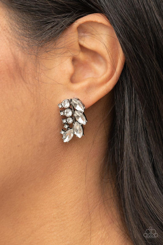 Flawless Fronds White Earrings - Jewelry by Bretta