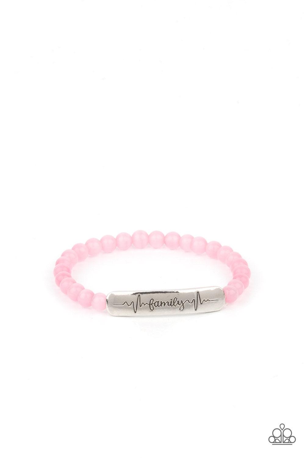 Family is Forever Pink Bracelet - Jewelry by Bretta