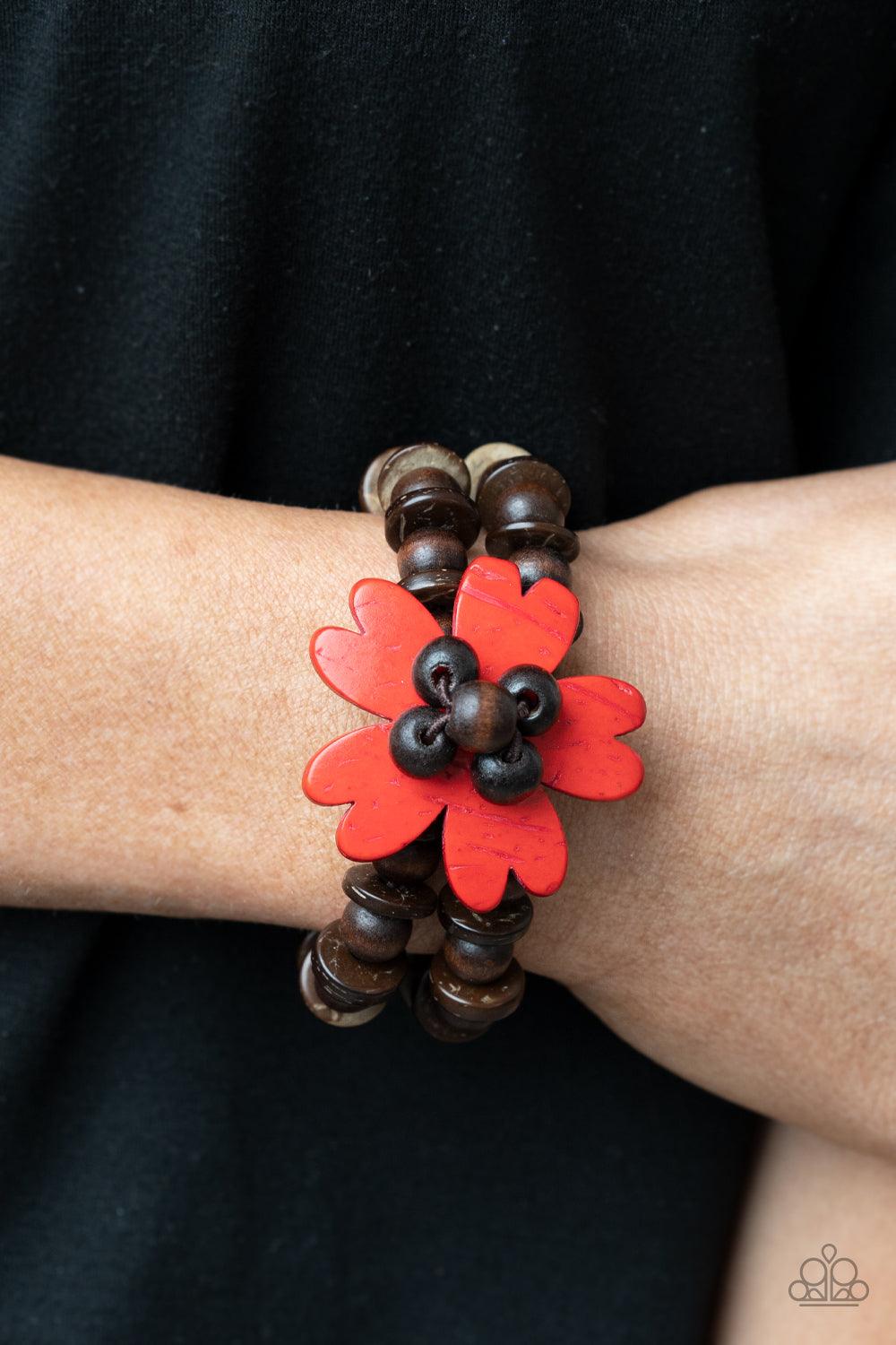 Tropical Flavor Red Bracelet - Jewelry by Bretta