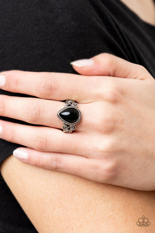 Dreamy Droplets Black Ring - Jewelry by Bretta