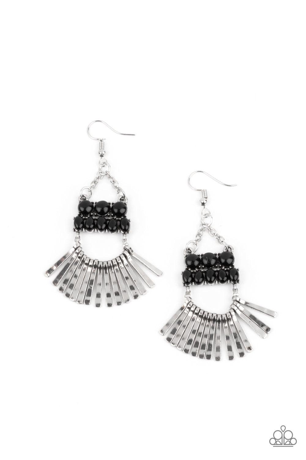 A FLARE For Fierceness Black Earrings - Jewelry by Bretta