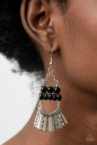 A FLARE For Fierceness Black Earrings - Jewelry by Bretta