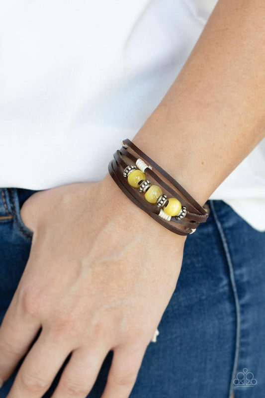 Homespun Radiance Yellow Bracelet - Jewelry by Bretta