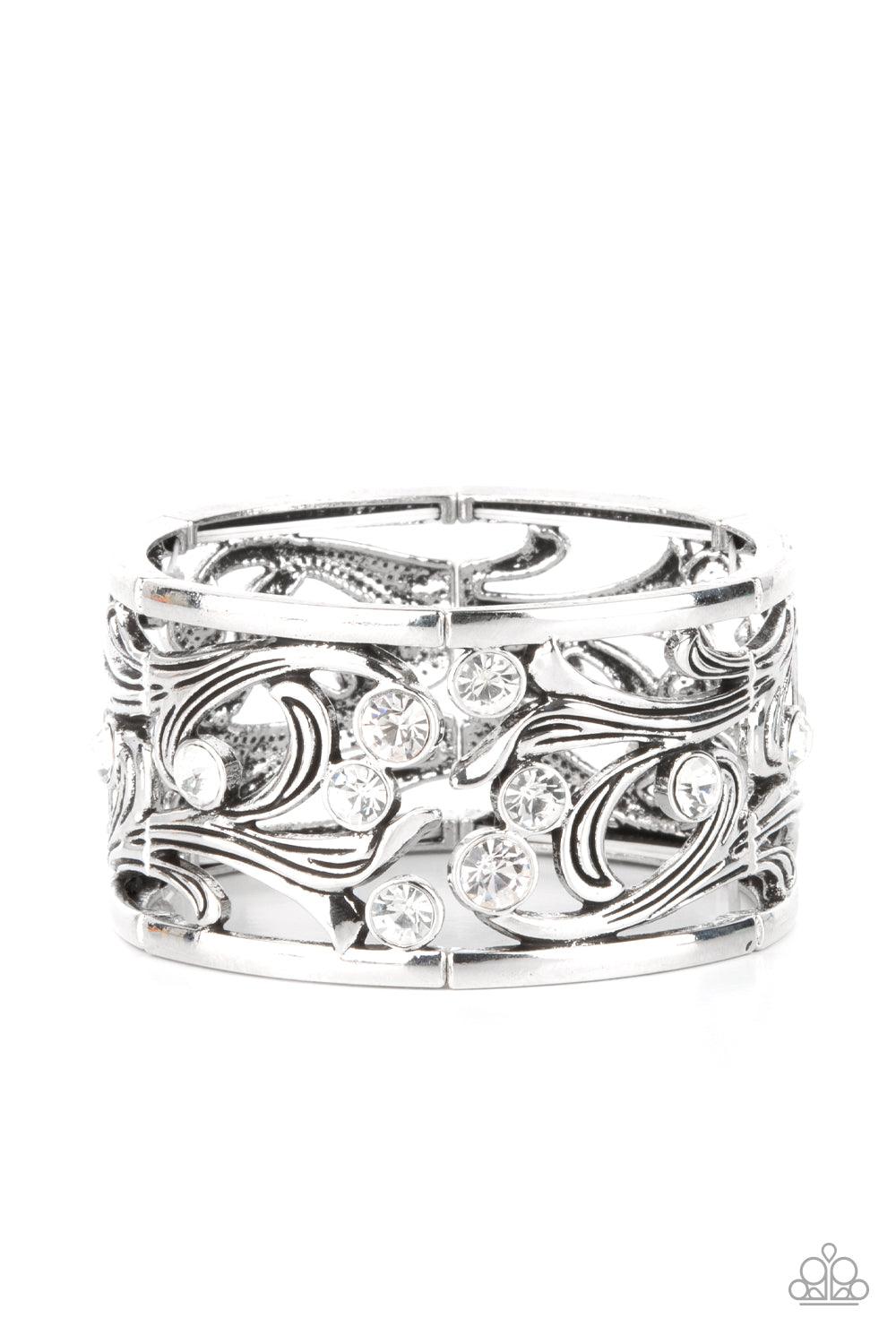 Garden Masquerade White Bracelet - Jewelry by Bretta