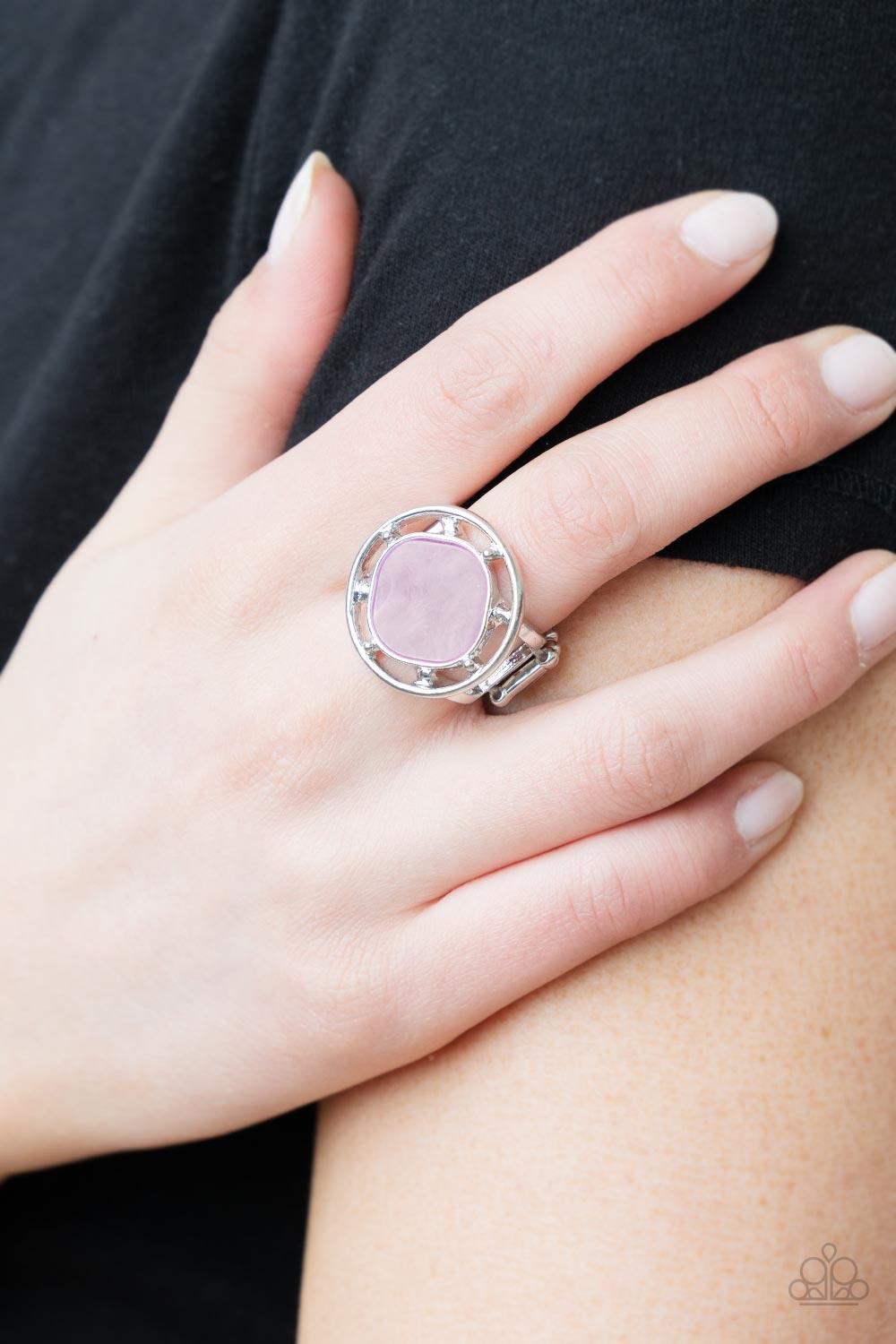 Encompassing Pearlescence Purple Ring - Jewelry by Bretta
