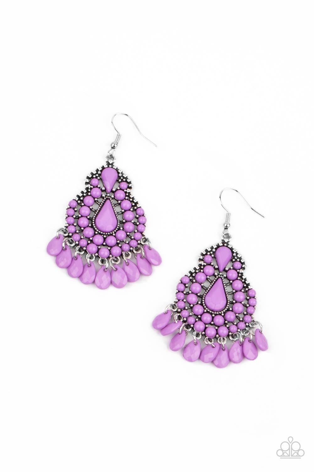 Persian Posh Purple Earrings - Jewelry by Bretta