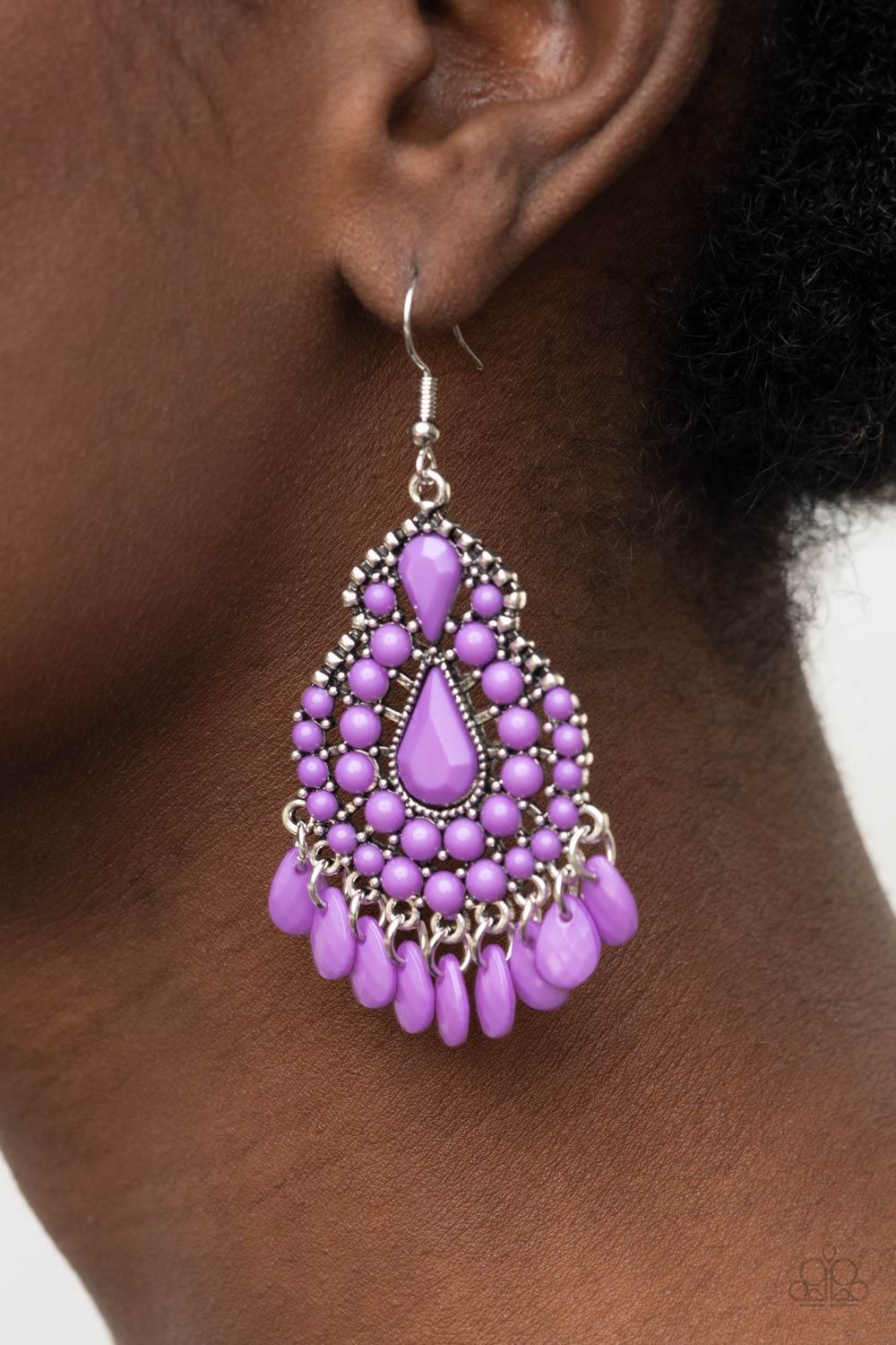 Persian Posh Purple Earrings - Jewelry by Bretta