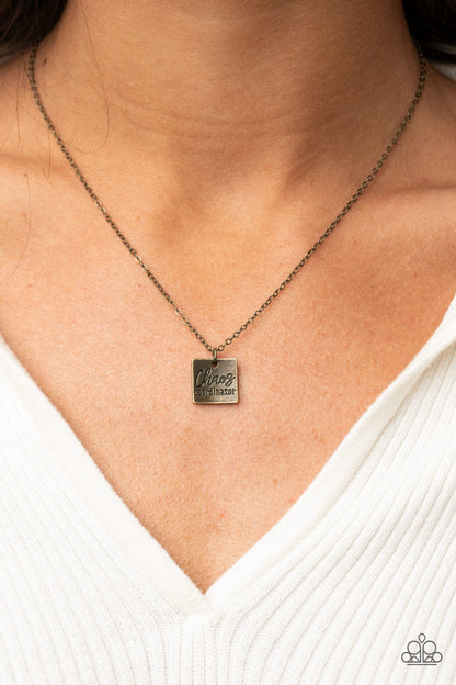 Chaos Coordinator Brass Necklace - Jewelry by Bretta