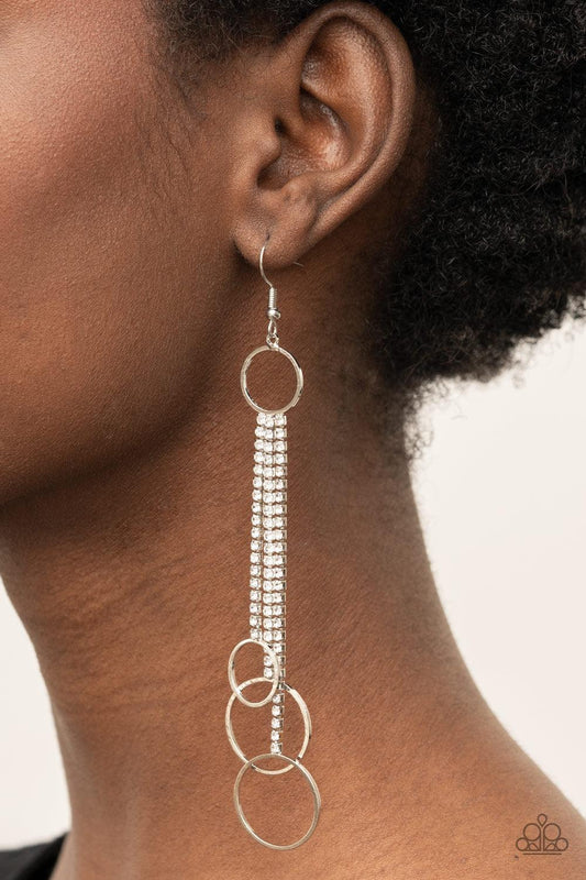 Demurely Dazzling White Earrings - Jewelry by Bretta