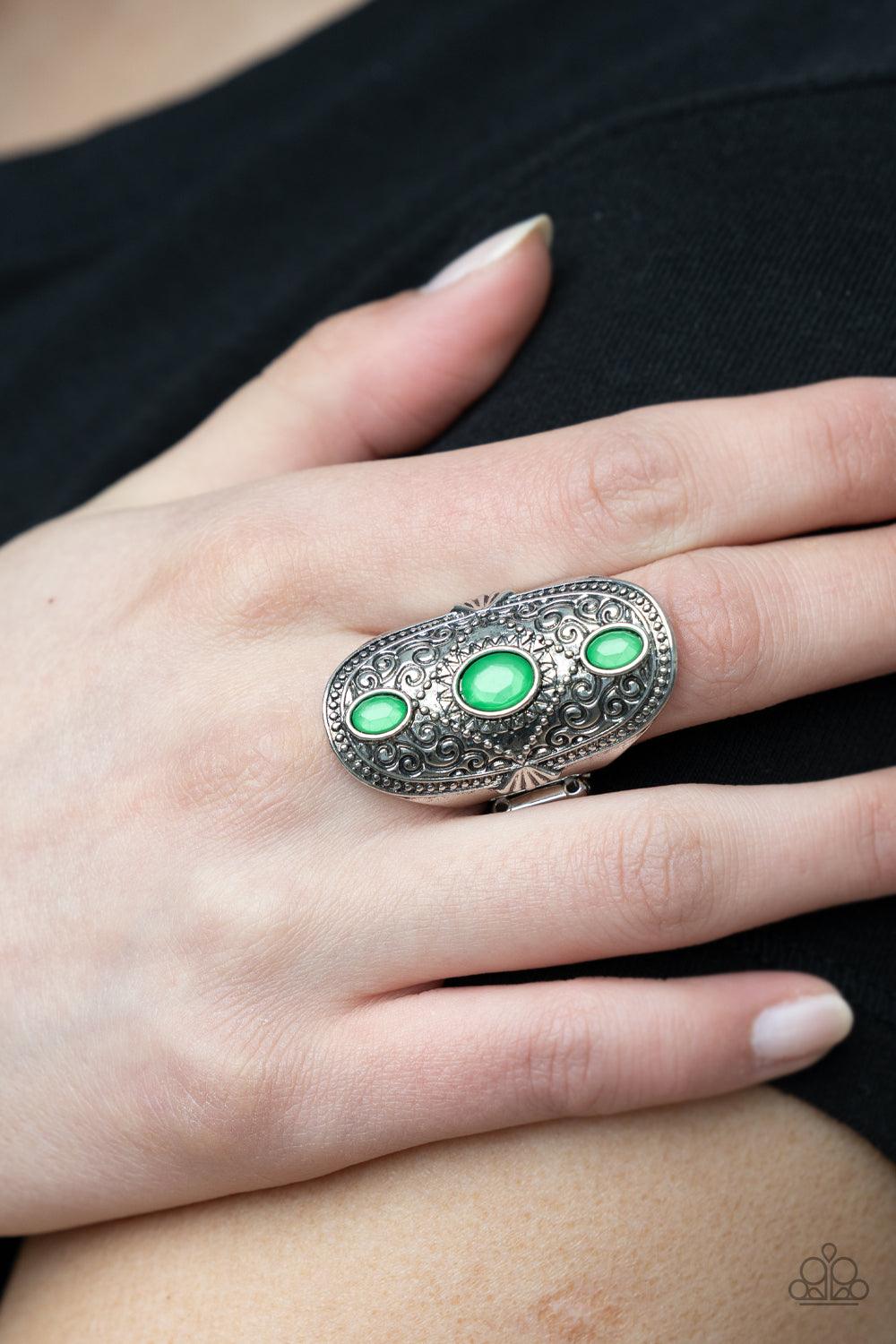 Promenade Paradise Green Ring - Jewelry by Bretta