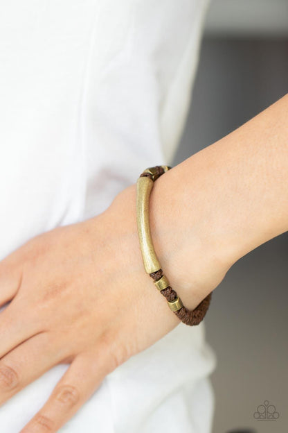 Grounded in Grit Brown Bracelet - Jewelry by Bretta