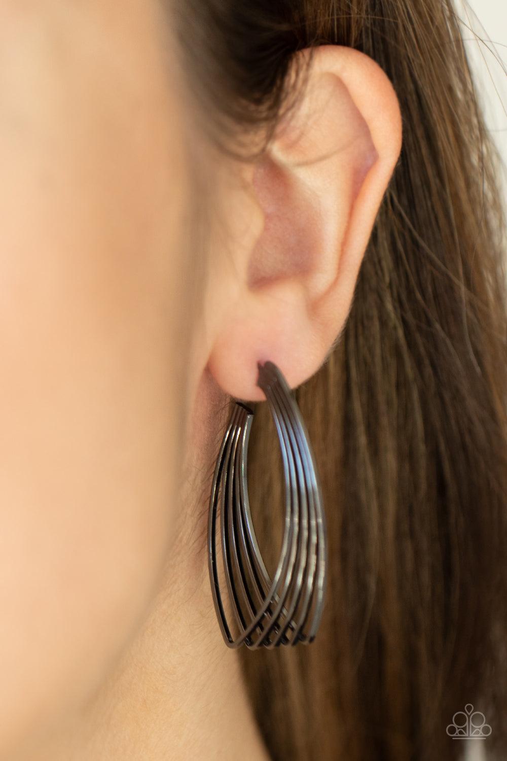 Industrial Illusion Black Earrings - Jewelry by Bretta