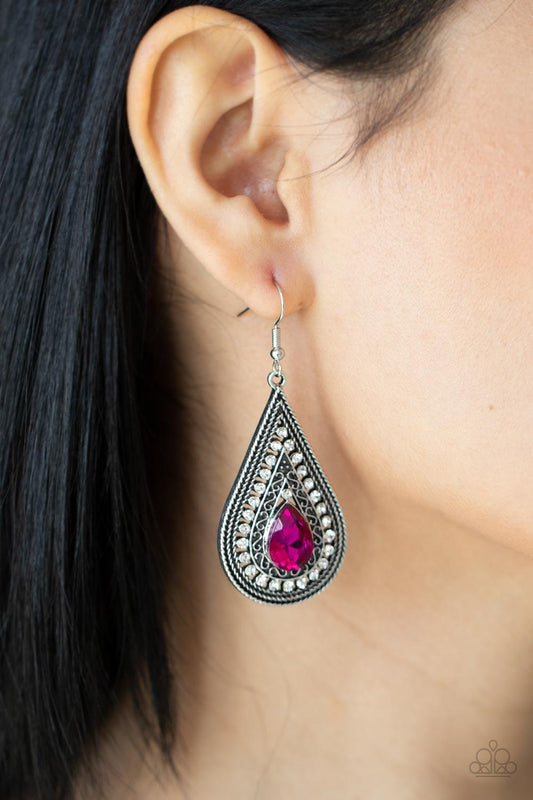 Metro Masquerade Pink Earrings - Jewelry by Bretta