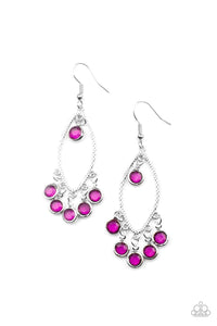 Glassy Grotto Purple Earrings - Jewelry by Bretta