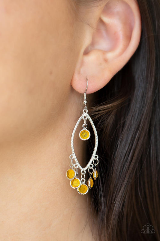 Glassy Grotto Yellow Earrings - Jewelry by Bretta