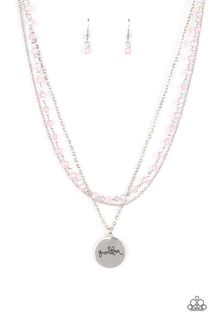 Promoted to Grandma Pink Necklace - Jewelry by Bretta