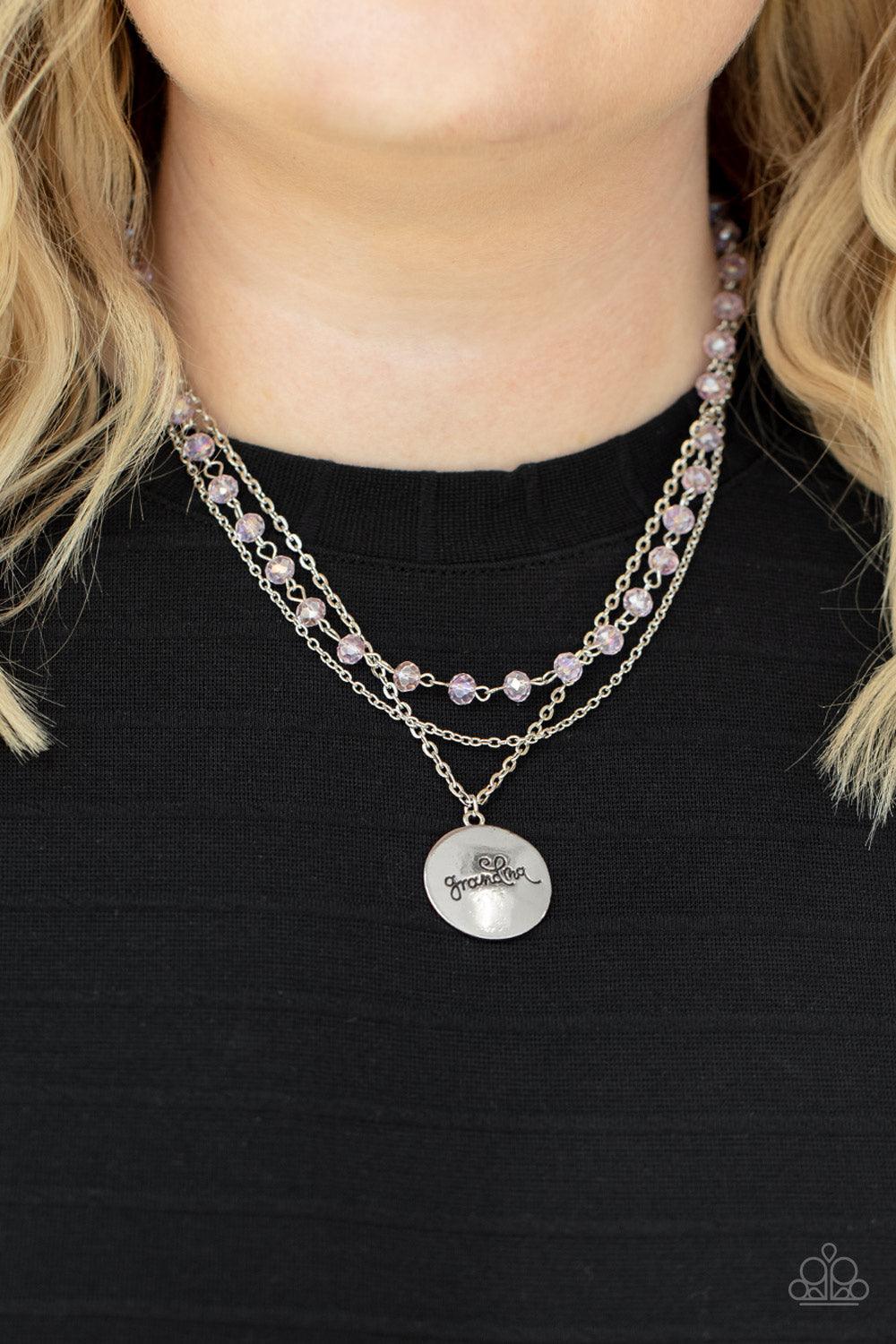 Promoted to Grandma Pink Necklace - Jewelry by Bretta