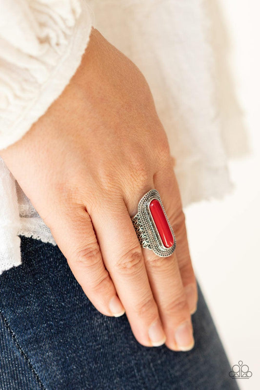 Dubai Distraction Red Ring - Jewelry by Bretta