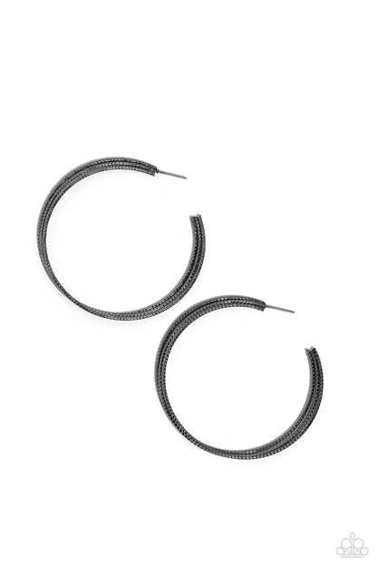 Candescent Curves Black Hoop Earrings - Jewelry by Bretta
