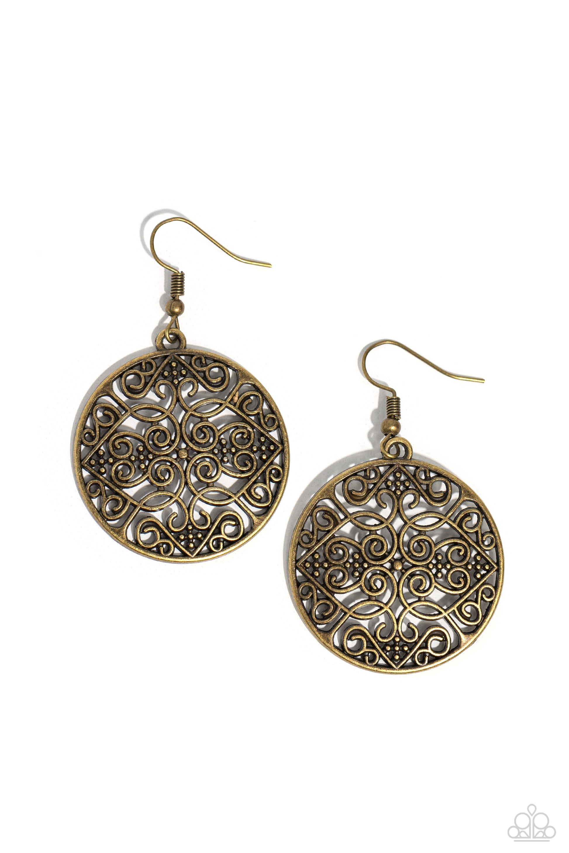 Dubai Décor Brass Earrings - Jewelry by Bretta