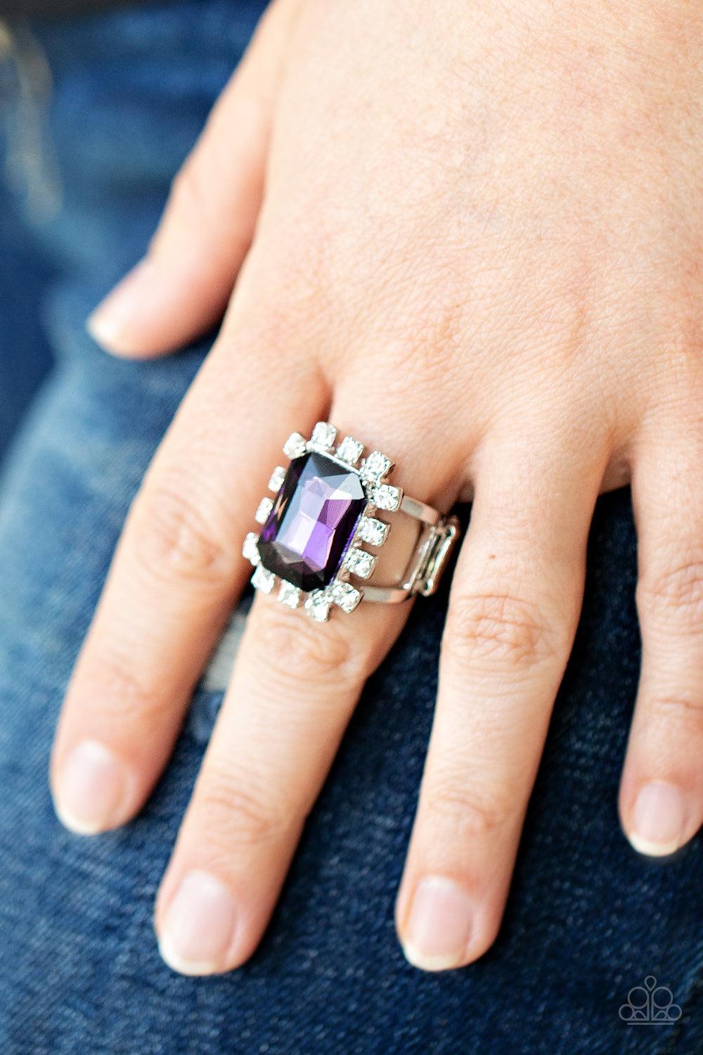 Galactic Glamour Purple Ring - Jewelry by Bretta
