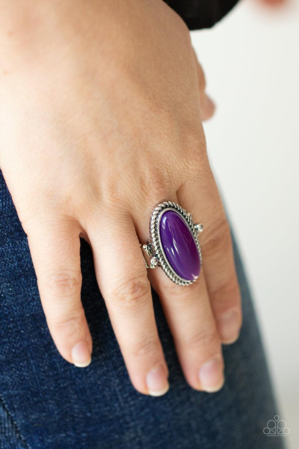 Oval Oasis Purple Ring - Jewelry by Bretta