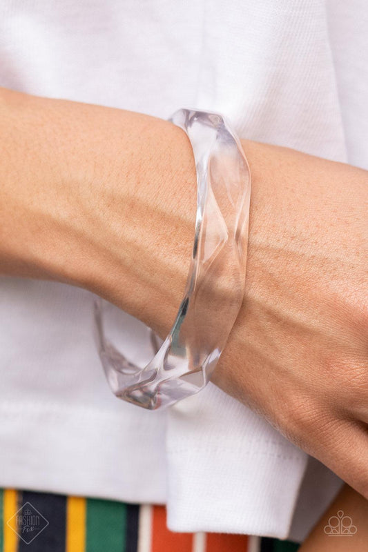 Clear-Cut Couture White Bracelet - Jewelry by Bretta