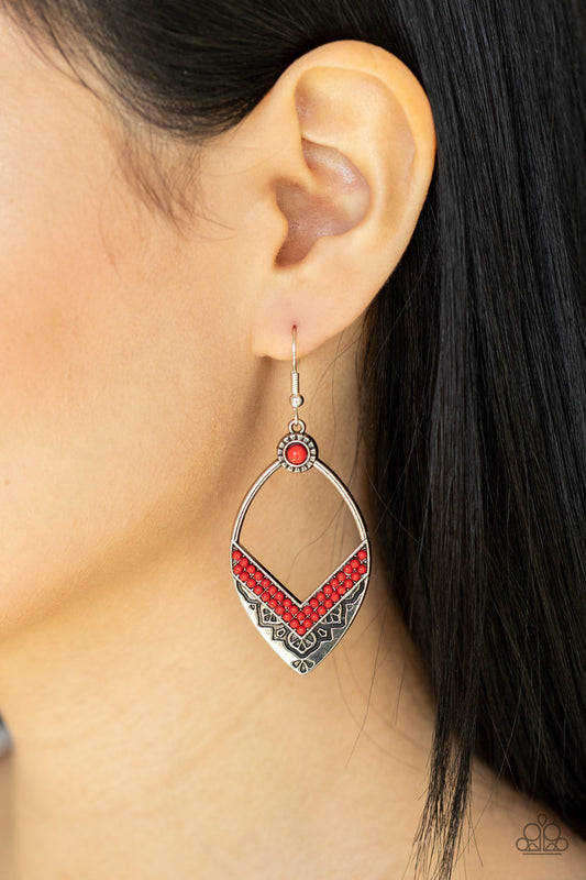 Indigenous Intentions Red Earrings - Jewelry by Bretta