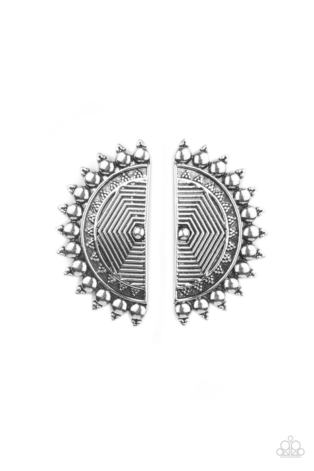 Fiercely Fanned Out Silver Earrings - Jewelry by Bretta 