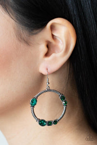 Glamorous Garland Green Earrings - Jewelry by Bretta