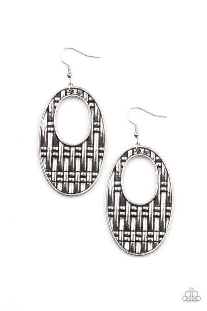 Engraved Edge Silver Earrings - Jewelry by Bretta