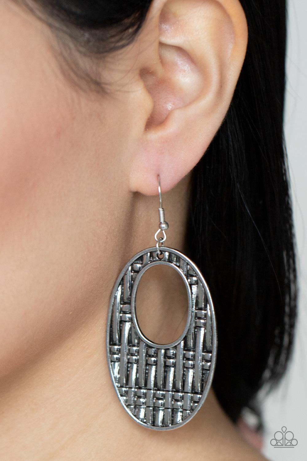 Engraved Edge Silver Earrings - Jewelry by Bretta