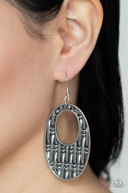 Engraved Edge Silver Earrings - Jewelry by Bretta