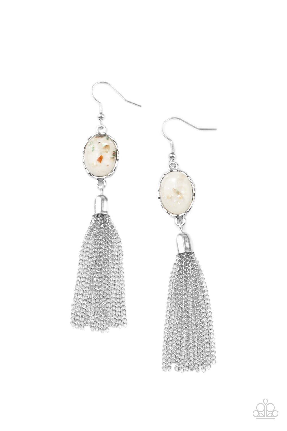 Oceanic Opalescence White Earrings - Jewelry by Bretta