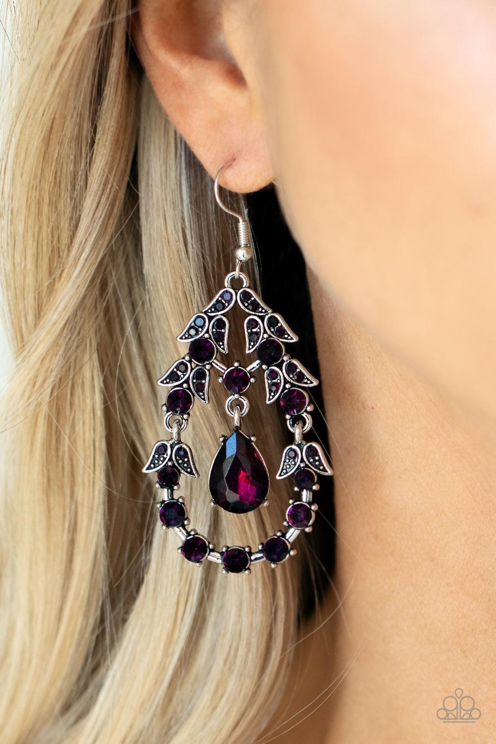Garden Decorum Purple Earrings - Jewelry by Bretta