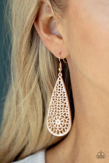 Posy Pasture Rose Gold Earrings - Jewelry by Bretta