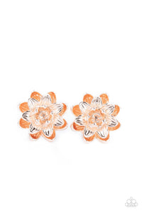 Water Lily Love Rose Gold Earrings - Jewelry by Bretta
