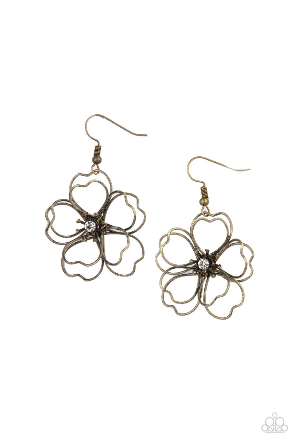 Petal Power Brass Earrings - Jewelry by Bretta