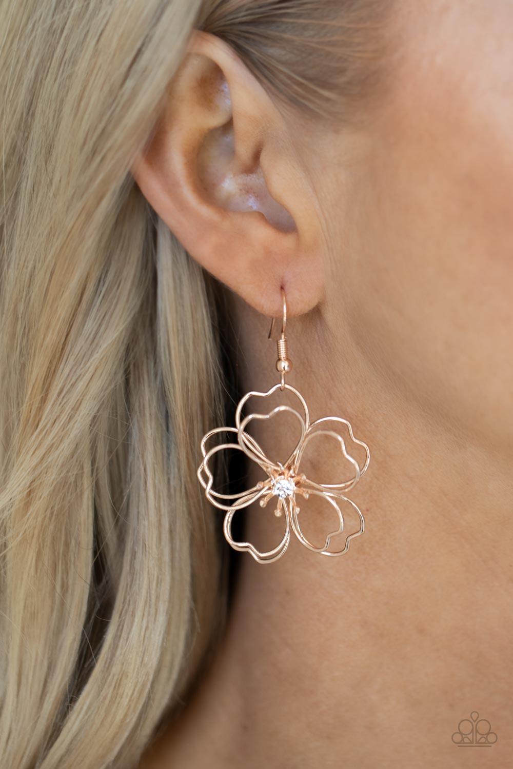 Petal Power Rose Gold Earrings - Jewelry by Bretta