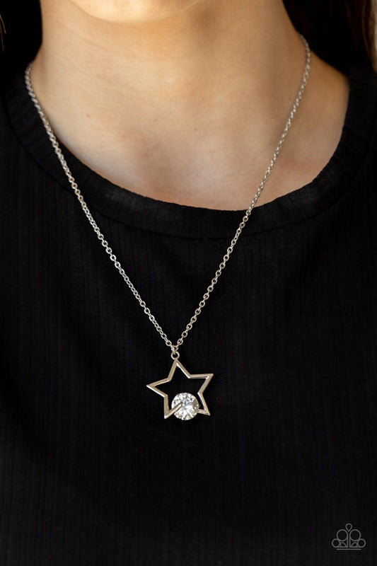Starry Fireworks White Necklace - Jewelry by Bretta