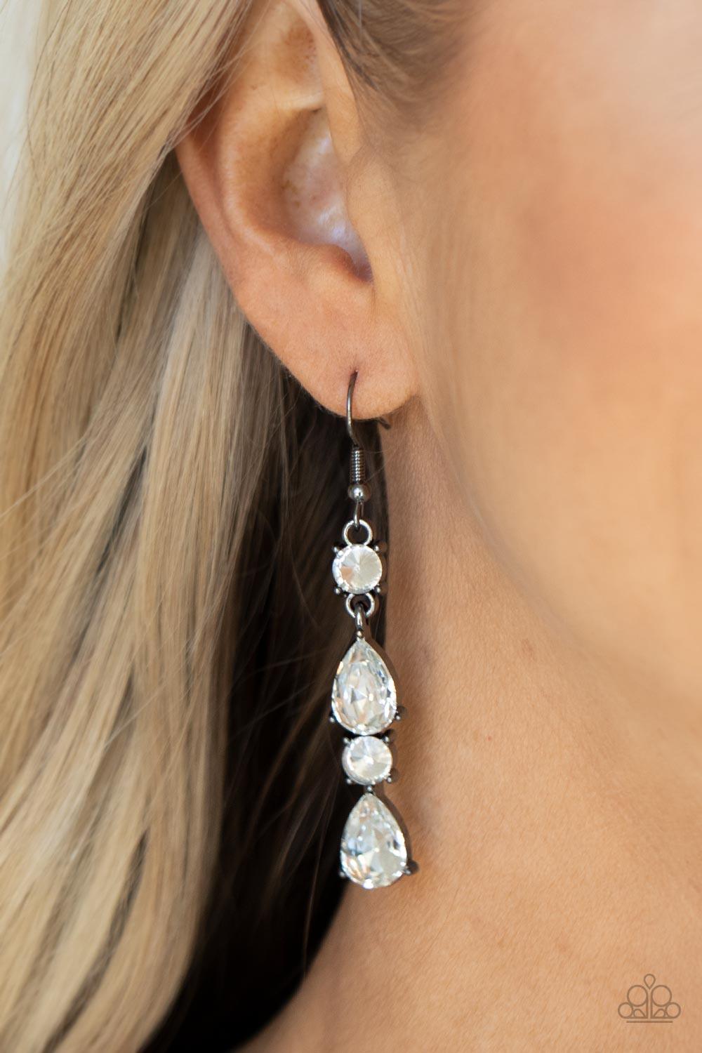 Raise Your Glass to Glamorous Black Earrings - Jewelry by Bretta