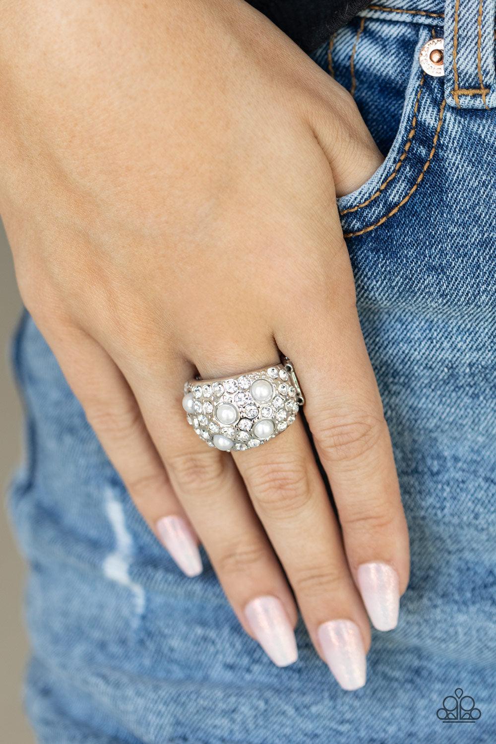 Gatsbys Girl White Ring - Jewelry by Bretta